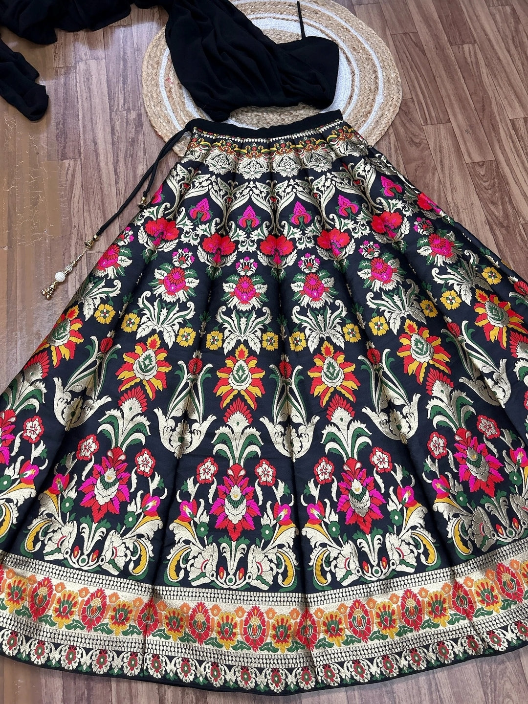 Beautiful Black Lehenga Choli For Women Bridesmaids Ready To Wear Lahenga Choli Bollywood Style Ghagra Choli Set Indian Wedding Wear Outfits