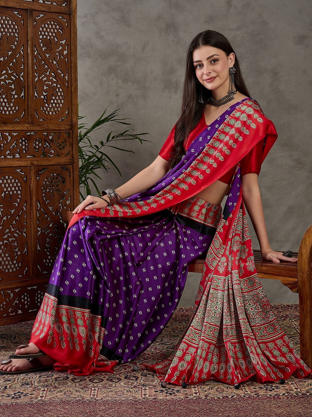 Printed Designer Saree With Blouse Piece