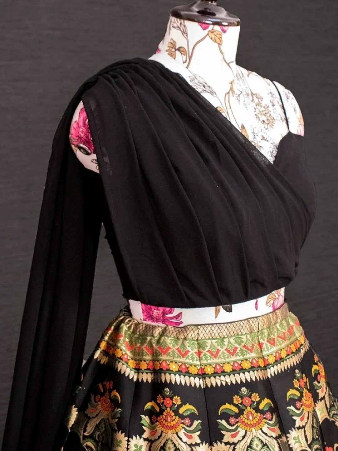 Beautiful Black Lehenga Choli For Women Bridesmaids Ready To Wear Lahenga Choli Bollywood Style Ghagra Choli Set Indian Wedding Wear Outfits