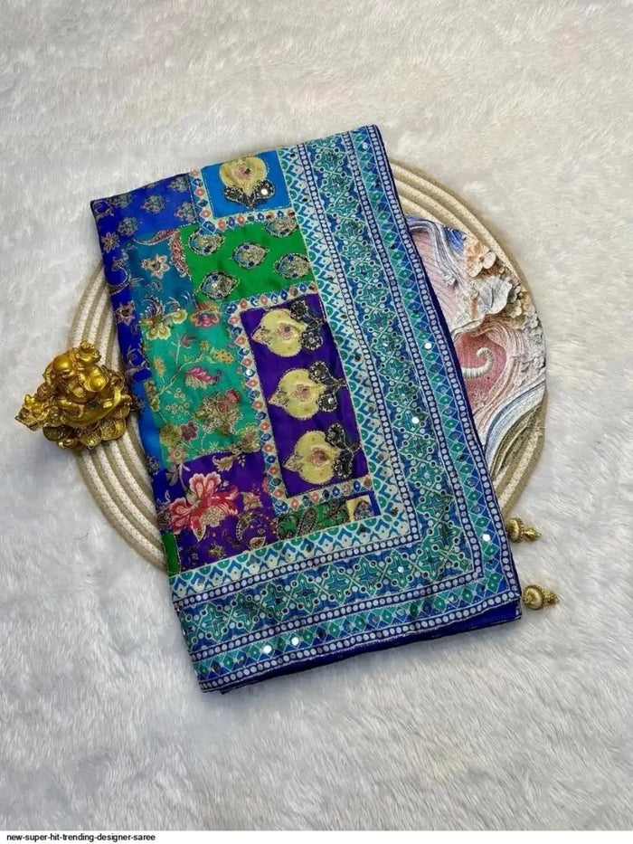 Detailed multicolor saree from NKV Fashion