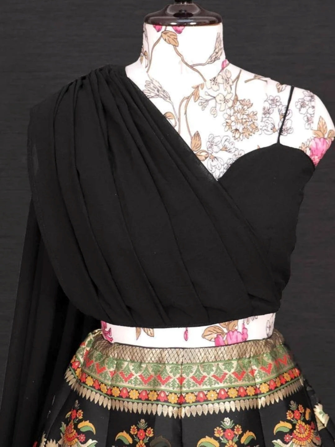 Beautiful Black Lehenga Choli For Women Bridesmaids Ready To Wear Lahenga Choli Bollywood Style Ghagra Choli Set Indian Wedding Wear Outfits