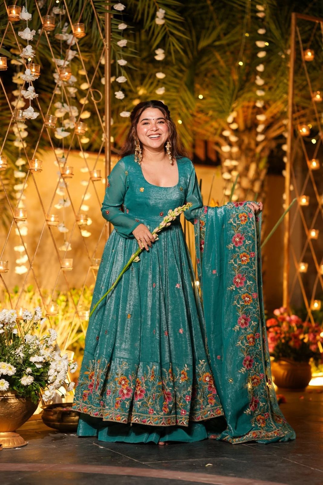 Premium Designer Anarkali Gown Sharara Set