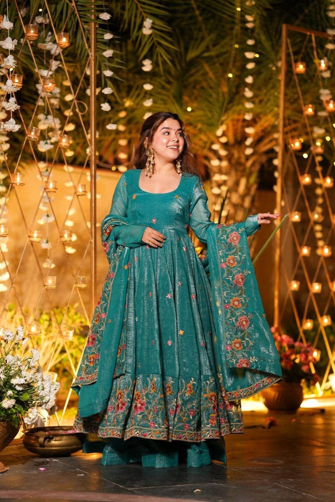 Premium Designer Anarkali Gown Sharara Set