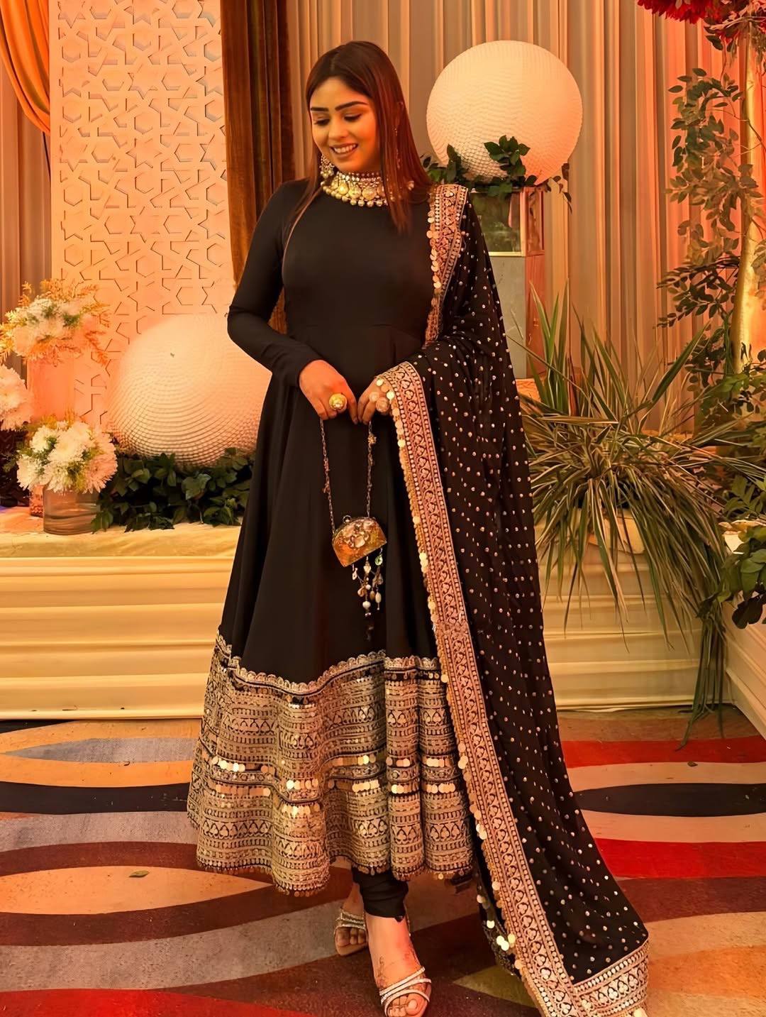 Premium Black Anarkali Suit Set