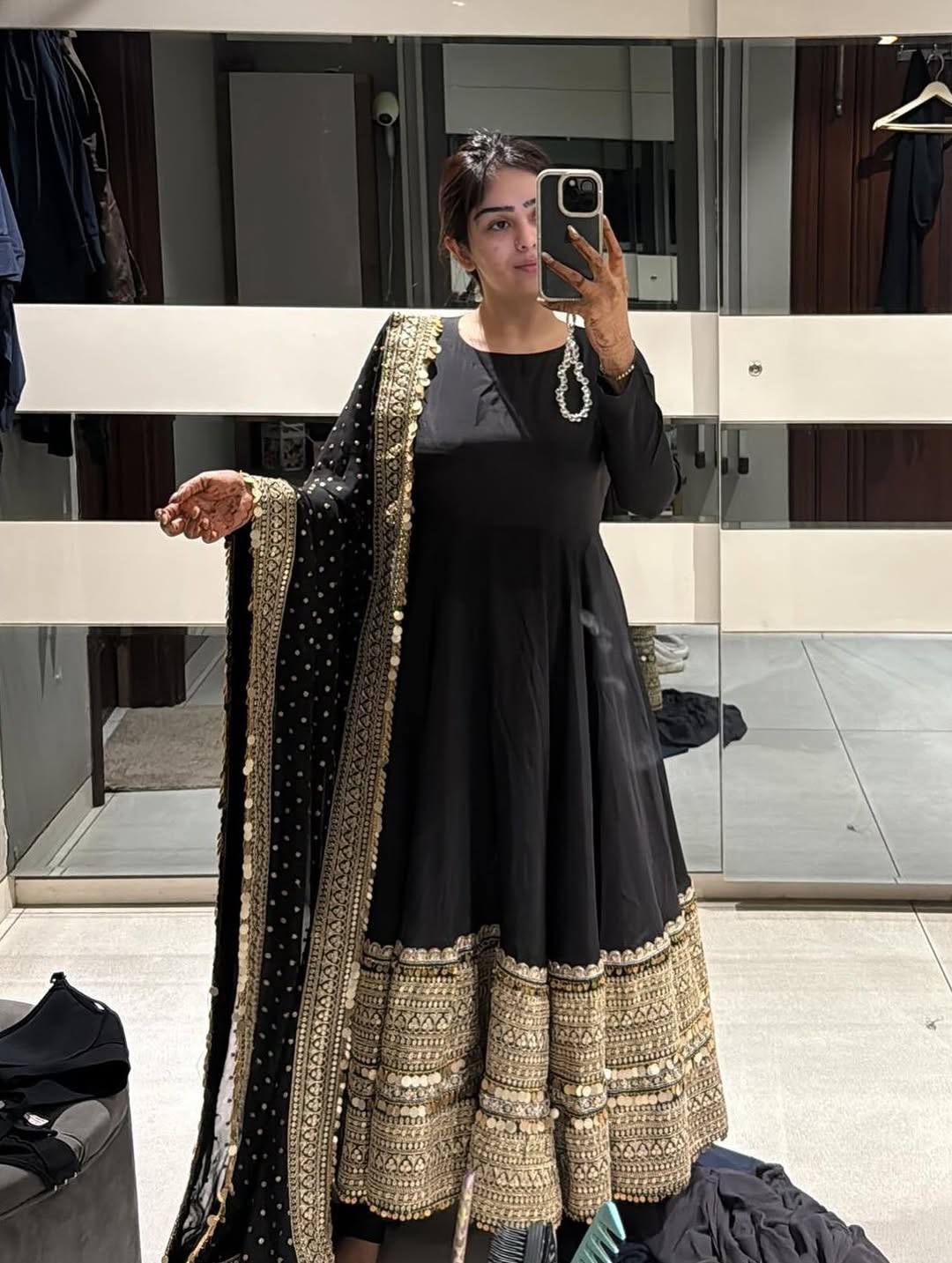 Premium Black Anarkali Suit Set