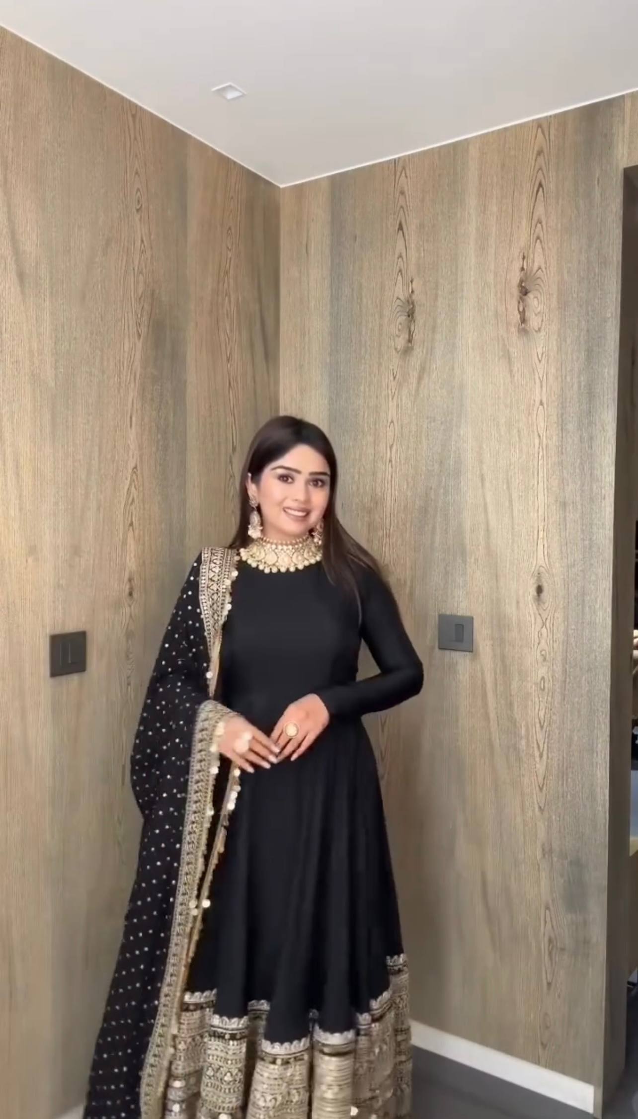Premium Black Anarkali Suit Set