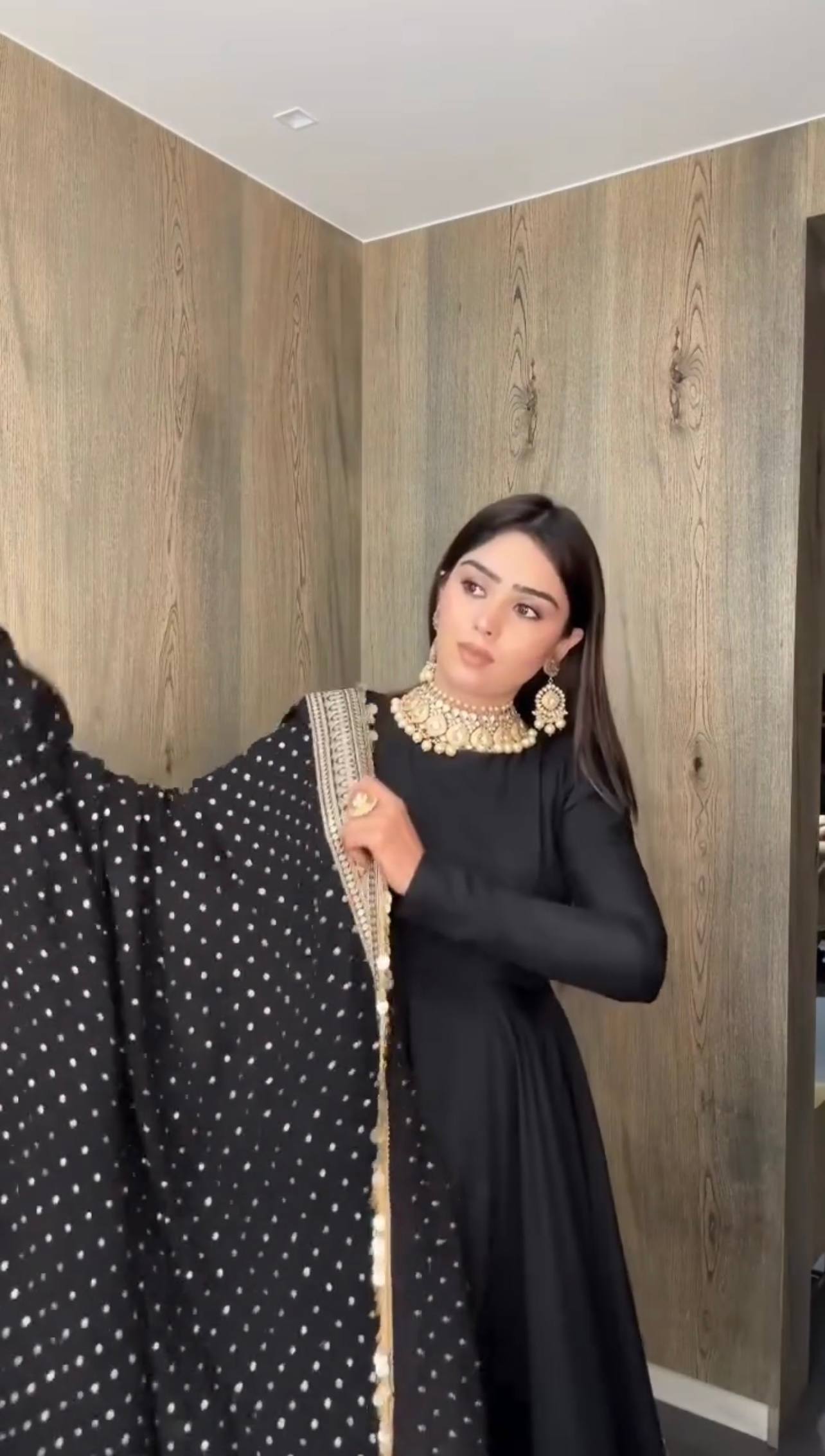 Premium Black Anarkali Suit Set