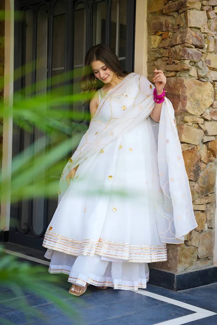 Premium Faux Georgette Anarkali Kurta Set