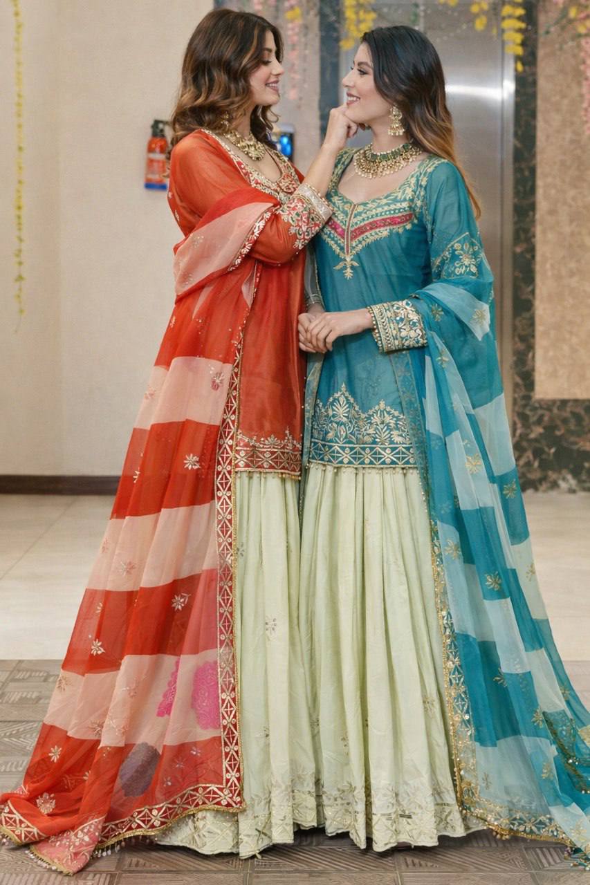 Luxurious Ethnic Suit Set with Exquisite Embroidery Work and Designer Dupatta