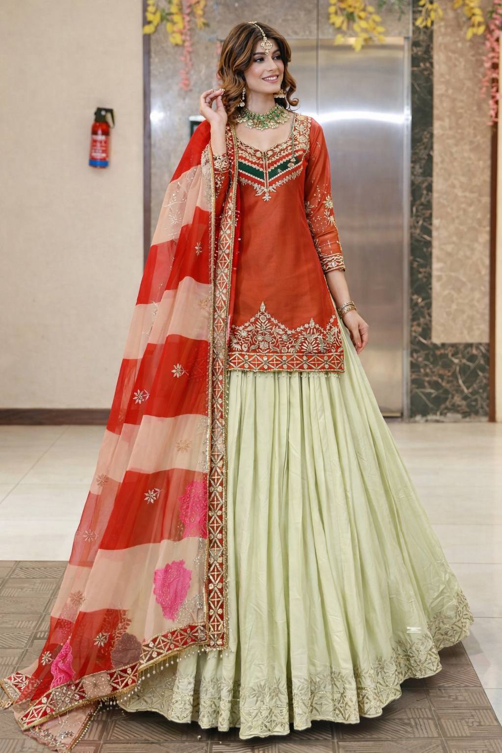 Luxurious Ethnic Suit Set with Exquisite Embroidery Work and Designer Dupatta