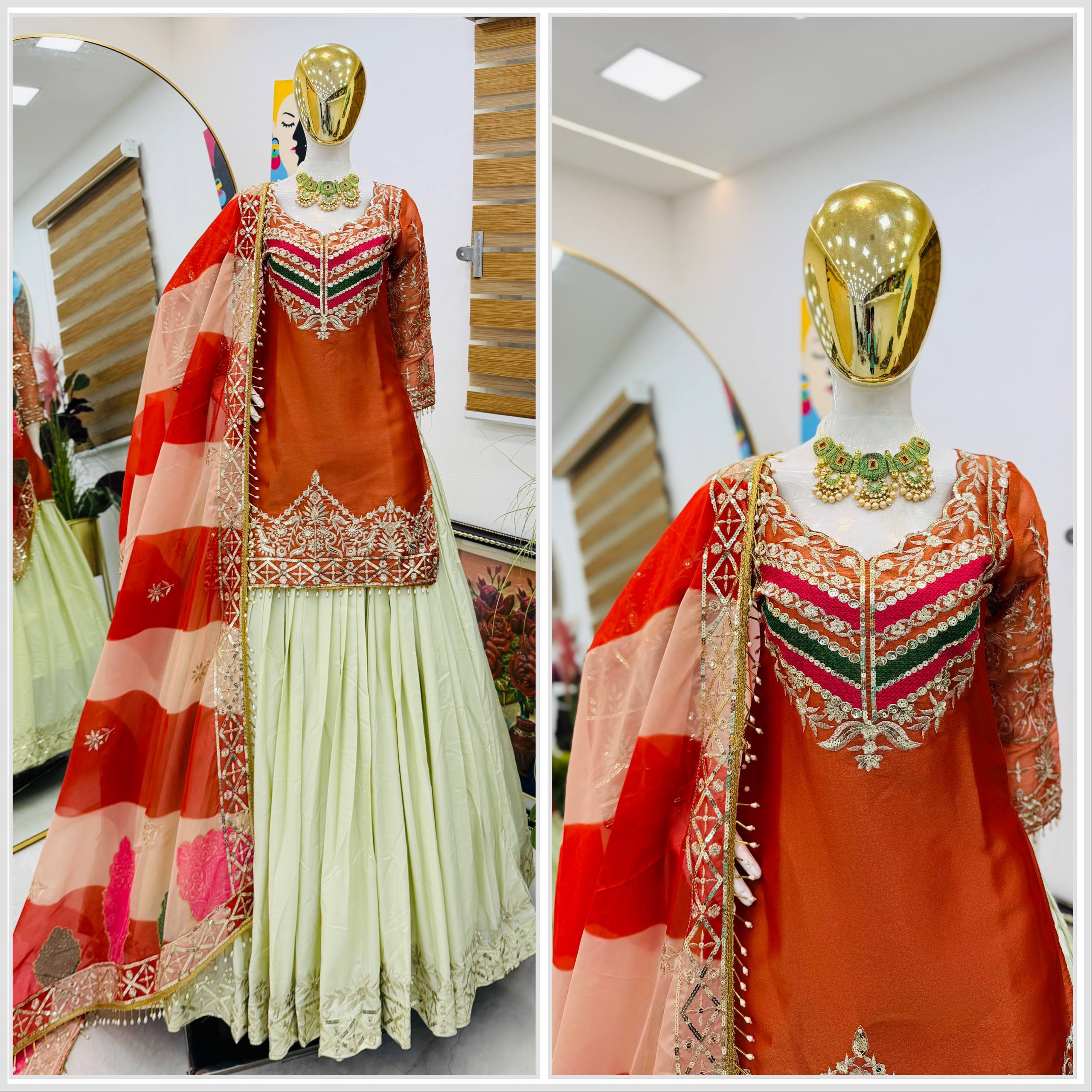 Luxurious Ethnic Suit Set with Exquisite Embroidery Work and Designer Dupatta